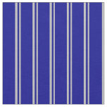 [ Thumbnail: Grey & Dark Blue Colored Lines Pattern Fabric ]