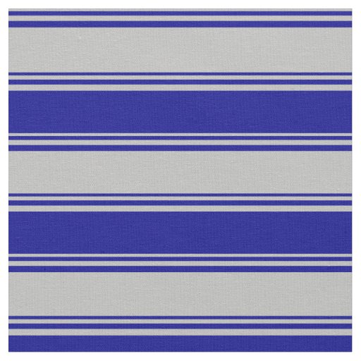 Grey & Dark Blue Colored Striped/Lined Pattern Fabric