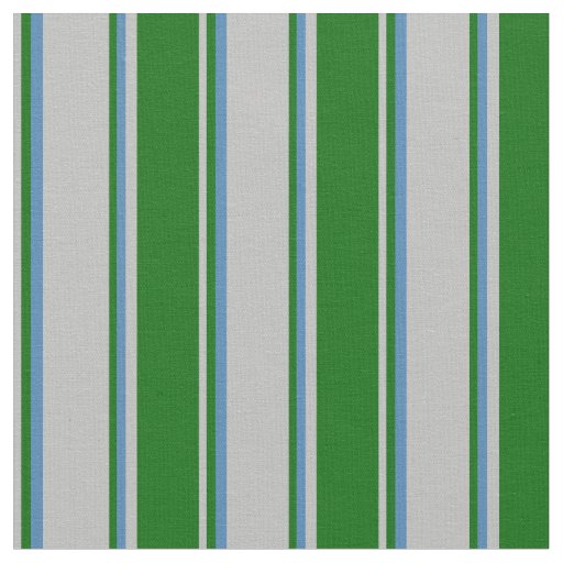 Grey, Dark Green & Blue Colored Pattern Fabric