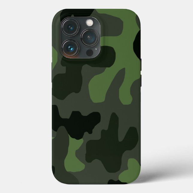 Grey dark green camouflage no.14 print  Case-Mate iPhone case (Back)