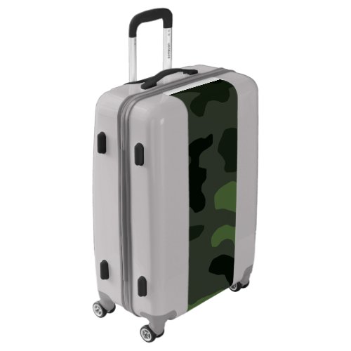 Grey dark green camouflage no14 print   luggage