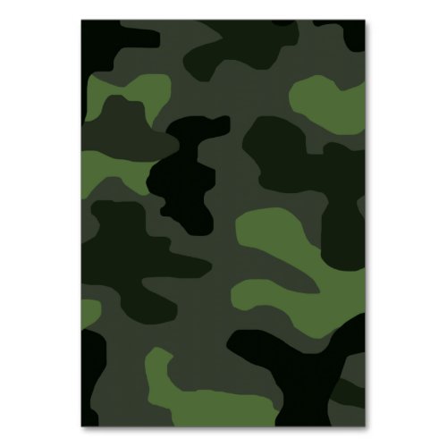 Grey dark green camouflage no14 print  table number
