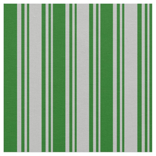 Grey & Dark Green Lined Pattern Fabric
