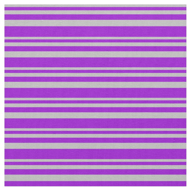 Grey & Dark Violet Striped/Lined Pattern Fabric (Close Up)