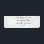 Grey Day Snow Christmas Label<br><div class="desc">Snowflakes and gray day color,  good winter address label.</div>