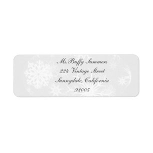 Grey Day Snow Christmas Label