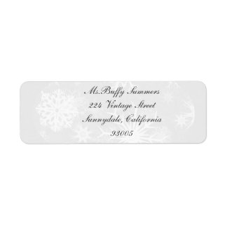 Grey Day Snow Christmas Label