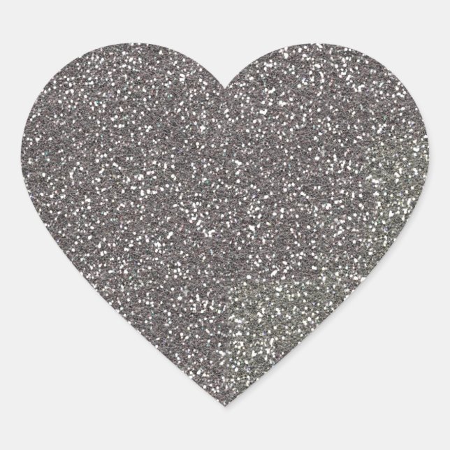 Grey Decor ready to customize Heart Sticker (Front)