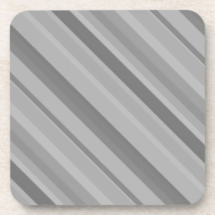 Grey diagonal stripes coaster