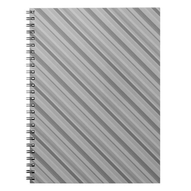 Grey diagonal stripes notebook (Front)