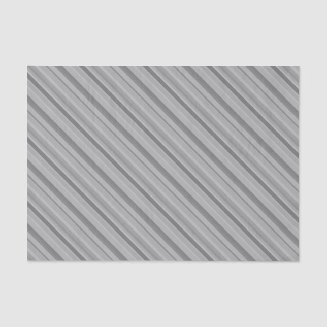 Grey diagonal stripes tissue paper (Front)