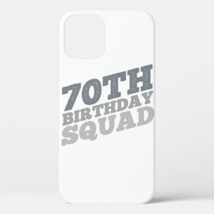 Grey Distressed 70th birthday squad iPhone 12 Pro Case
