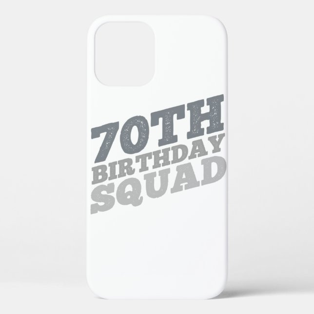 Grey Distressed 70th birthday squad Case-Mate iPhone Case (Back)