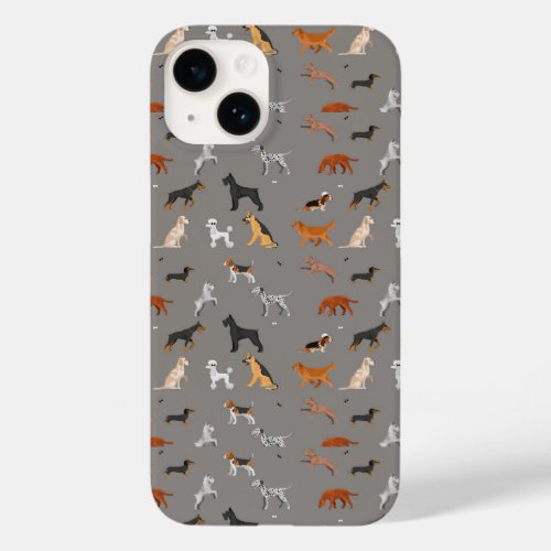 Grey Dog Lovers Different Dogs iPhone  iPad case