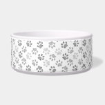 Grey doodle paw prints bowl<br><div class="desc">Grey doodle paw prints</div>