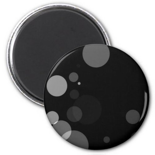 Grey Dots On Black Background Magnet