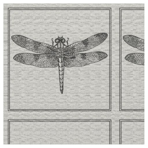 Grey Dragonfly Fabric