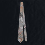 Grey Dragonfly Neck Tie<br><div class="desc">Grey Dragonfly, is a muted but striking design. Just a little warmth of orange to spice it up.</div>