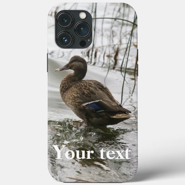 Grey duck on dark the lake Case-Mate iPhone case (Back)