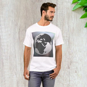 Grey Earth Globe T-Shirt