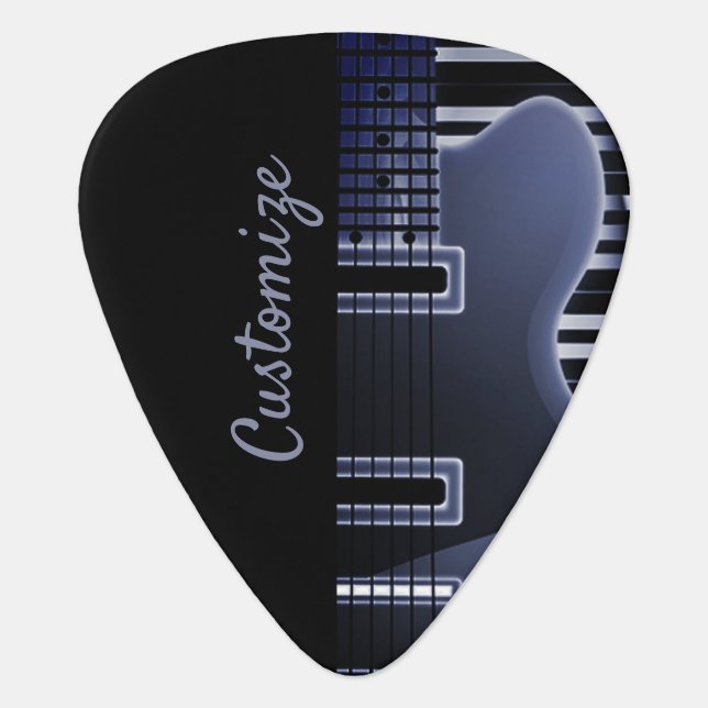 Grey Electric Guitar Guitar Pick (Front)
