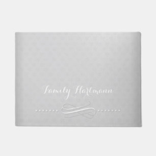 Grey elegance with your text doormat