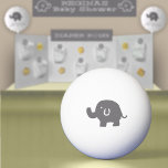 Grey Elephant Baby Shower Diaper Pong Ball at Zazzle