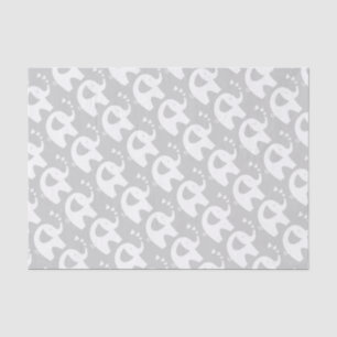 Grey elephant baby shower gift tissue paper
