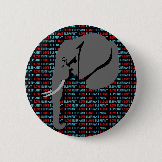 Grey Elephant Button (Front)