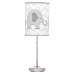 Grey Elephant Nursery Lamp