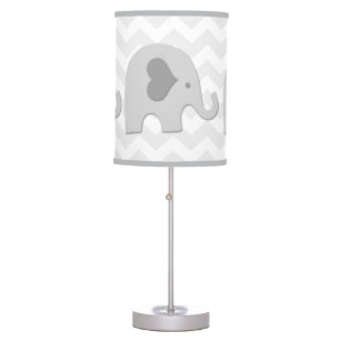 Grey Elephant Nursery Lamp