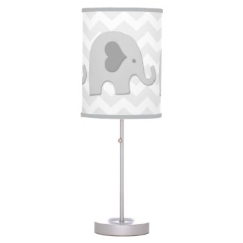 Grey Elephant Nursery Lamp by Kookyburra at Zazzle