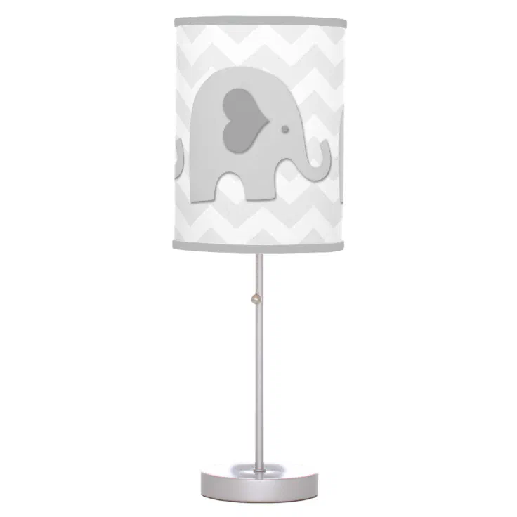 Grey Elephant Nursery Lamp Zazzle
