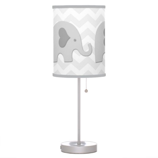Grey Elephant Nursery Lamp Zazzle