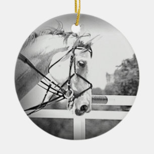 Grey English Horse Ornament
