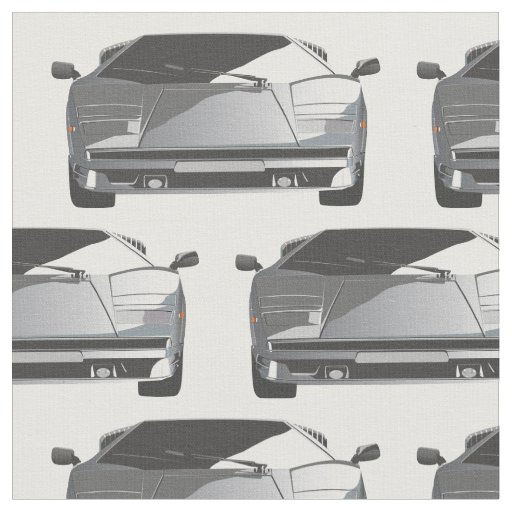 Grey Exotic Car Fabric