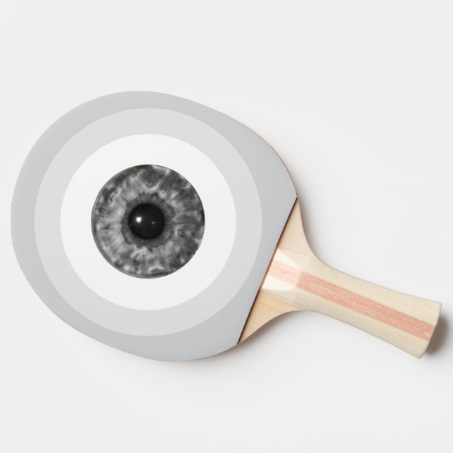 Grey Eyeball Ping Pong Paddle (Side)