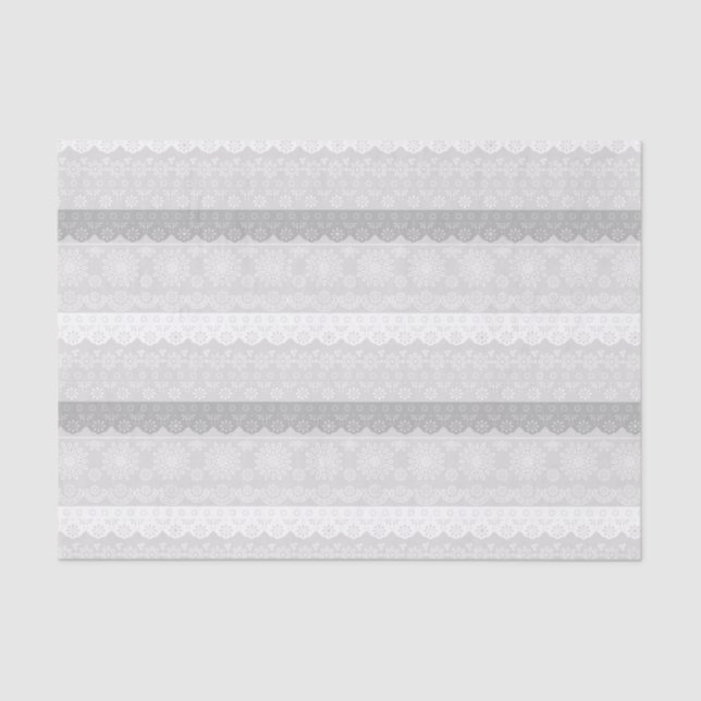 Grey Eyelet Lace Tissue Paper (Front)