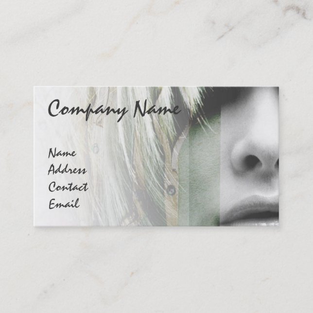 Grey fashion business card (Front)