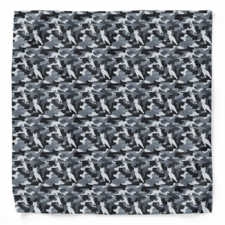 Grey Feline Camouflage (Pattern 1) Bandana