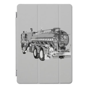 Grey Fire Truck Oil Paint, iPad Case