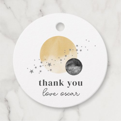 Grey First Trip Around The Sun Favor Tags