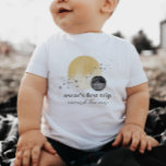 Grey First Trip Around The Sun Toddler T-shirt<br><div class="desc">Celebrate your little one's first birthday with this watercolour 'First trip around the sun' design.</div>