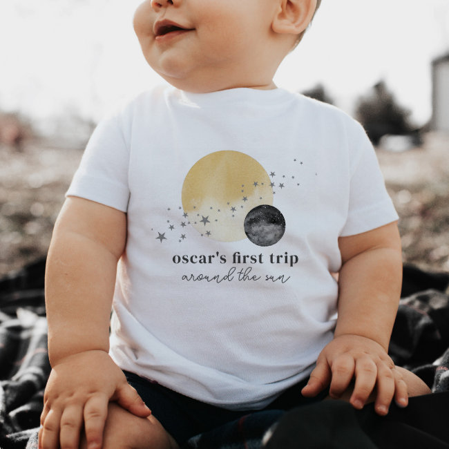 Grey First Trip Around The Sun Toddler T-shirt