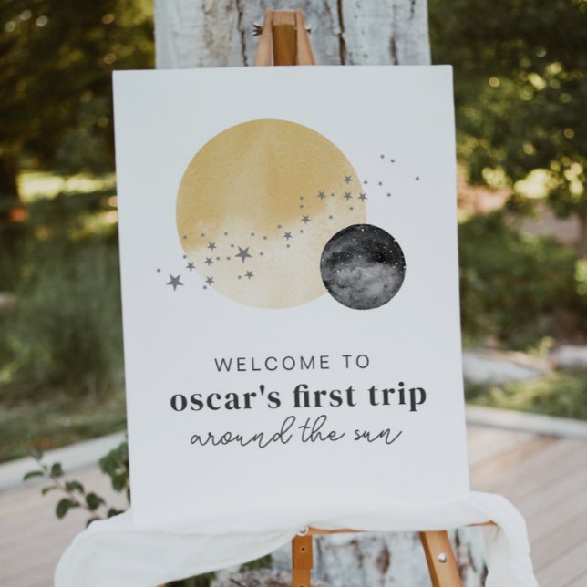 Grey First Trip Around The Sun Welcome Poster (Creator Uploaded)