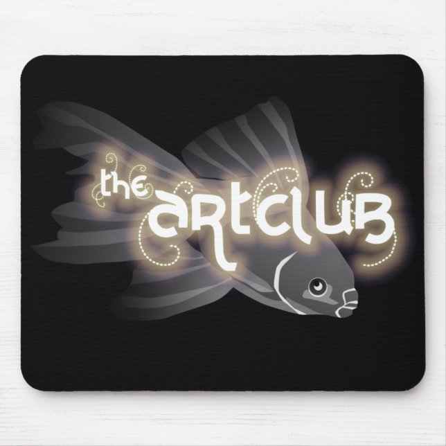 Grey Fish Mouse Pad (Front)