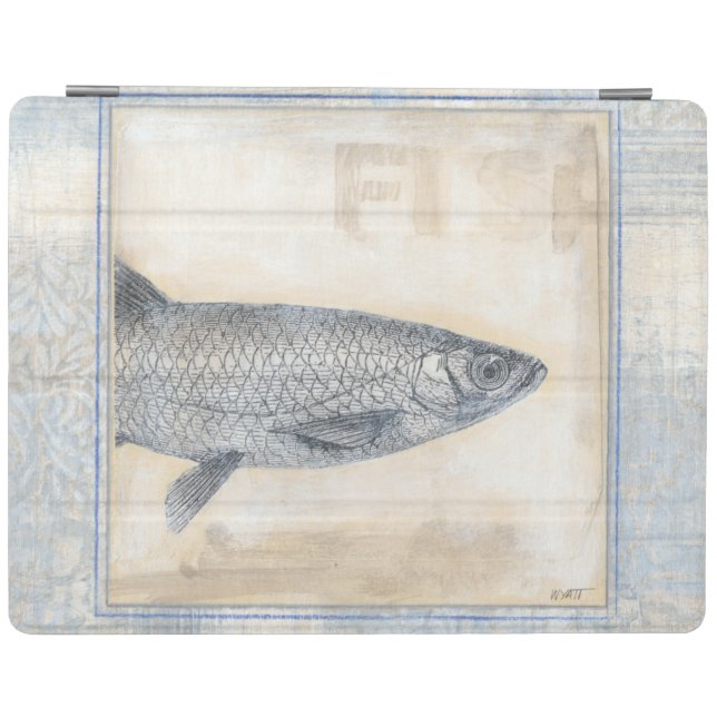 Grey Fish on Beige Background iPad Smart Cover (Horizontal)