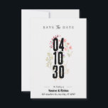 Grey Floral Save The Date A4 Document<br><div class="desc">Grey Floral Save The Date A4 Document</div>
