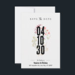 Grey Floral Save The Date A4 Document<br><div class="desc">Grey Floral Save The Date A4 Document</div>