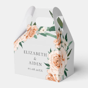 Grey Floral Wedding Collection Favor Box